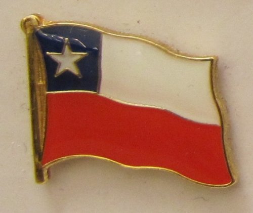 Chile Pin Anstecker Flagge Fahne Nationalflagge Flaggenpin Badge Button Flaggen Clip Anstecknadel von Buddel-Bini Versand