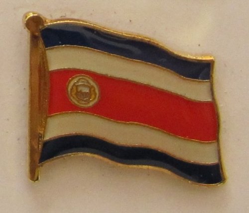 Costa Rica Pin Anstecker Flagge Fahne Nationalflagge Flaggenpin Badge Button Flaggen Clip Anstecknadel von Buddel-Bini Versand