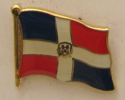 Dominikanische Republik Pin Anstecker Flagge Fahne Nationalflagge DomRep Flaggenpin Badge Button Flaggen Clip Anstecknadel von Buddel-Bini Versand