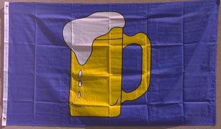 Flagge Fahne Bier Bierkrug 90x60 cm wetterfest und lichtecht für innen und aussen von Buddel-Bini Versand