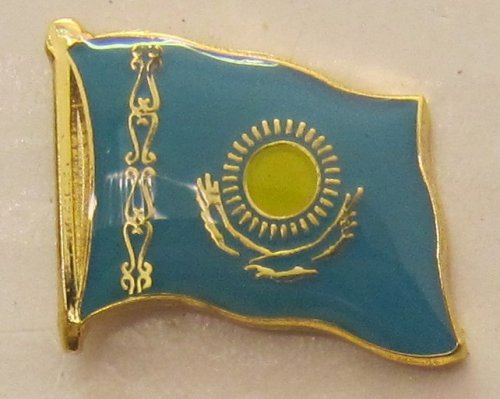 Kasachstan Pin Anstecker Flagge Fahne Nationalflagge Flaggenpin Badge Button Flaggen Clip Anstecknadel von Buddel-Bini Versand