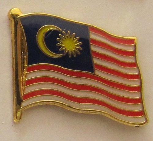 Malaysia Pin Anstecker Flagge Fahne Nationalflagge Flaggenpin Badge Button Flaggen Clip Anstecknadel von Buddel-Bini Versand