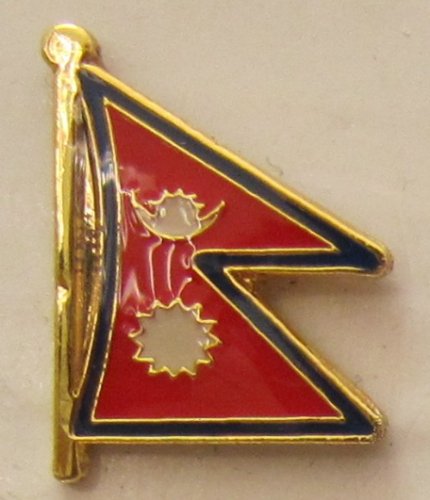 Nepal Pin Anstecker Flagge Fahne Nationalflagge Flaggenpin Badge Button Flaggen Clip Anstecknadel von Buddel-Bini Versand