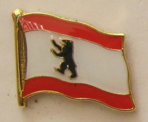 Pin Anstecker Flagge Fahne Berlin Bär Berliner Stadtflagge Flaggenpin Badge Button Flaggen Clip Anstecknadel von Buddel-Bini Versand