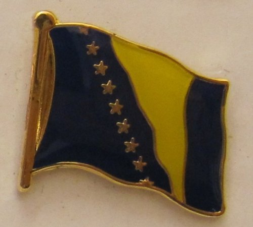 Pin Anstecker Flagge Fahne Bosnien Herzogowina Nationalflagge Flaggenpin Badge Button Flaggen Clip Anstecknadel von Buddel-Bini Versand