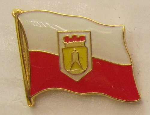 Pin Anstecker Flagge Fahne Cuxhaven Nordsee Stadtflagge Flaggenpin Badge Button Flaggen Clip Anstecknadel von Buddel-Bini Versand