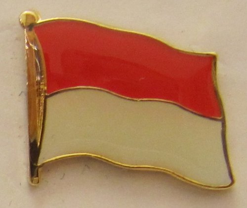 Pin Anstecker Flagge Fahne Monaco / Monte Carlo Flaggenpin Badge Button Flaggen Clip Anstecknadel von Buddel-Bini Versand