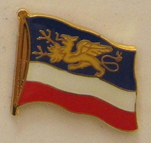 Pin Anstecker Flagge Fahne Rostock Stadtflagge Flaggenpin Badge Button Flaggen Clip Anstecknadel von Buddel-Bini Versand