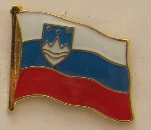 Buddel-Bini Versand Pin Anstecker Flagge Fahne Slowenien Nationalflagge Flaggenpin Badge Button Flaggen Clip Anstecknadel von Buddel-Bini Versand