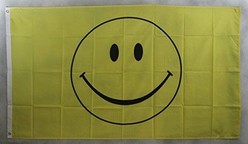 Smiley Smily Flagge Großformat 250 x 150 cm wetterfest Fahne von Buddel-Bini Versand