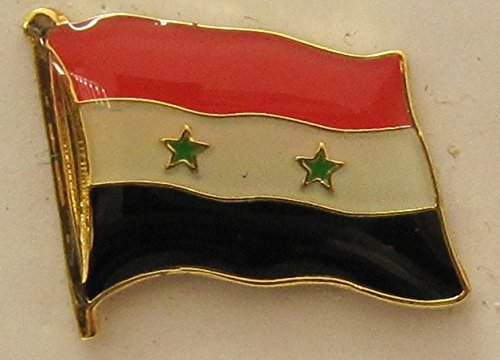 Syrien Pin Anstecker Flagge Flaggenpin Fahne Fahnenpin Button Clip von Buddel-Bini Versand