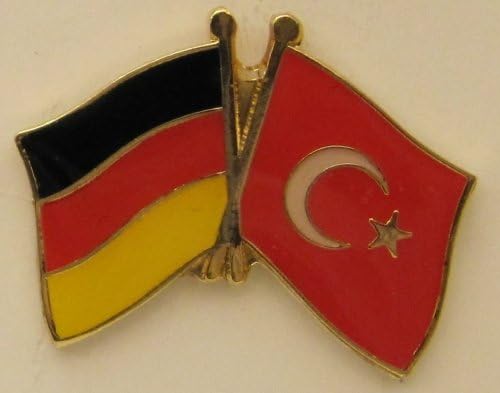 Türkei / Deutschland Freundschafts Pin Anstecker Flagge Fahne Nationalflagge Doppelpin Flaggenpin Badge Button Flaggen Clip Anstecknadel von Buddel-Bini Versand