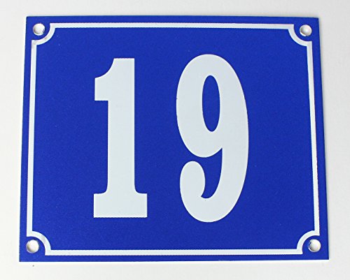 Buddel-Bini Aluminium Hausnummernschild 19" Aluschild 1 mm Stärke Alu Schild von Buddel-Bini