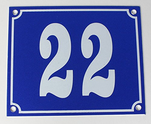 Buddel-Bini Aluminium Hausnummernschild 22" Aluschild 1 mm Stärke Alu Schild von Buddel-Bini