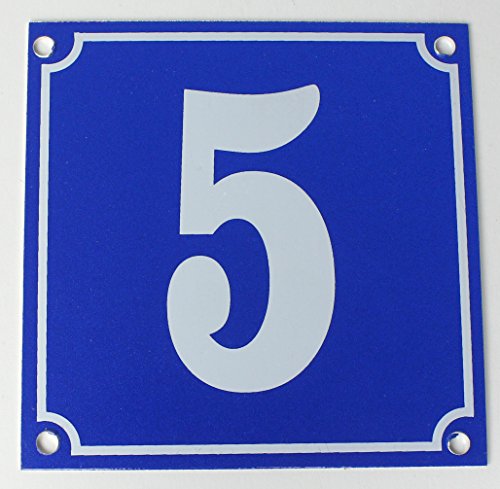 Buddel-Bini Aluminium Hausnummernschild 5" Aluschild 1 mm Stärke Alu Schild Buddel-Bini Aluminium Hausnummernschild 5" Aluschild 1 mm Stärke Alu Schild von Buddel-Bini