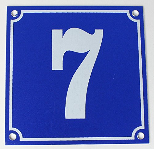 Buddel-Bini Aluminium Hausnummernschild 7" Aluschild 1 mm Stärke Alu Schild von Buddel-Bini