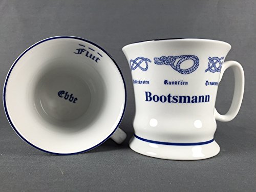 Buddel-Bini Bootsmann Pott mit Seemannsknoten hoch Kaffeebecher Kaffeetasse Kaffee von Buddel-Bini