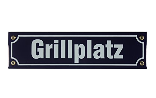 Buddel Bini Straßenschild Grillplatz Emaille Grillen BBQ Garten, 30 x 8 cm, blau Buddel Bini Straßenschild Grillplatz Emaille Grillen BBQ Garten, 30 x 8 cm, blau von Buddel-Bini