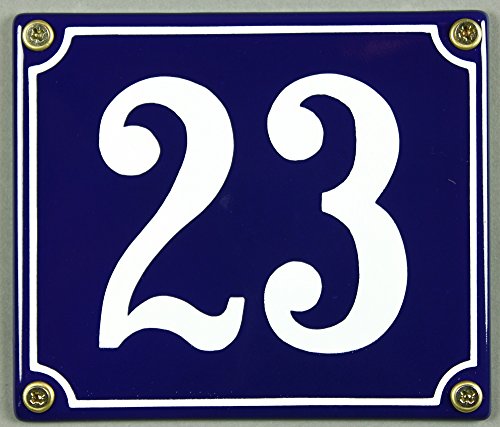 Buddel Bini Wetterfestes Emaille Hausnummernschild 23 12 x 14 cm, sofort lieferbar, blau Buddel Bini Wetterfestes Emaille Hausnummernschild 23 12 x 14 cm, sofort lieferbar, blau von Buddel-Bini