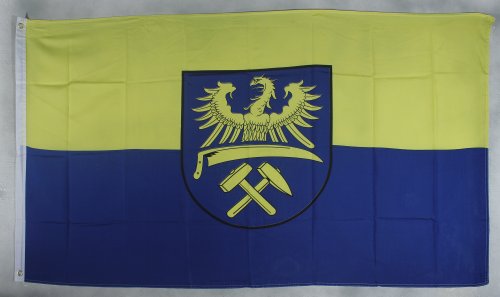 Buddel-Bini Flagge Fahne ca. 90x150 cm : Oberschlesien Ober Schlesien Schlesienflagge von Buddel-Bini