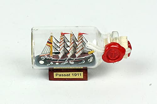 Passat Mini Buddelschiff 10 ml 6x3,5 cm Flaschenschiff von Buddel-Bini