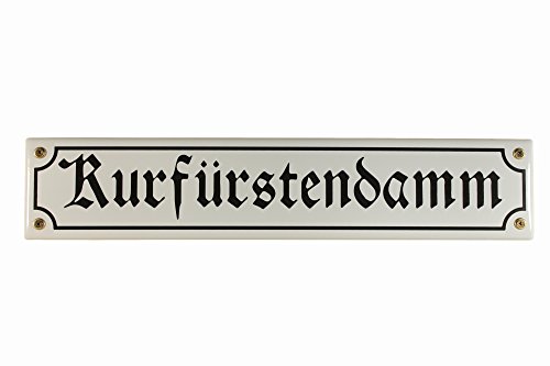 Buddel Bini Straßenschild Kurfürstendamm Berlin 40x8 cm Andenken Email Strassen Schild Emaille Buddel Bini Straßenschild Kurfürstendamm Berlin 40x8 cm Andenken Email Strassen Schild Emaille von Buddel-Bini