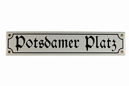 Strassenschild "Potsdamer Platz" 40x8 cm von Buddelbini