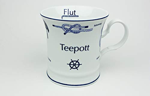 Teepott mit Seemannsknoten hoch Knotenbecher Souvenir Teetasse Tee Becher Andenken Teebecher von Buddel-Bini