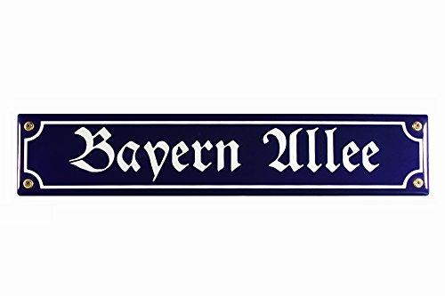 Strassenschild "Bayern Allee" 40x8 cm von Buddelbini