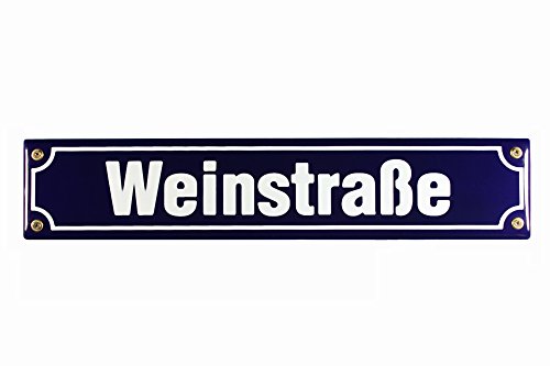 Strassenschild "Weinstraße" Emaille 40x8cm blau Strassenschild "Weinstraße" Emaille 40x8cm blau von Buddel-Bini