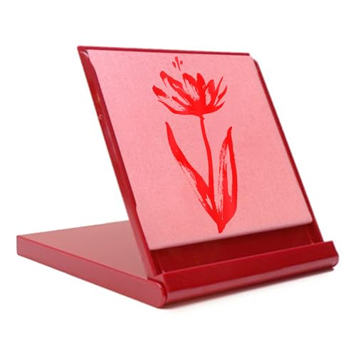 Buddha Board | Mini Rot 12x12 cm | Dicker Kunststoff mit glänzender Oberfläche | Enthält einen Pinsel und zwölf Aufkleber zum Personalisieren | Umweltfreundlich von Buddha Board