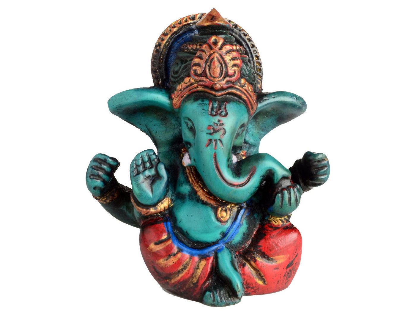 Buddhapur Tierfigur Ganesha, 6,5 cm Handbemalt aus Resin (Gießharz) von Buddhapur