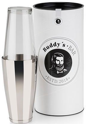 Buddy's Cocktail Shaker Buddy´s Bar - Boston, Edelstahl, Glas, 700 ml Becher + 400 ml Glas, Edelstahl poliert von Buddy's