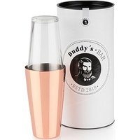 Buddys Cocktail Shaker "Buddy´s Bar - Boston" 700 ml Becher + 400 ml Glas, Kupfer poliert Buddys Cocktail Shaker "Buddy´s Bar - Boston" 700 ml Becher + 400 ml Glas, Kupfer poliert von Buddy's