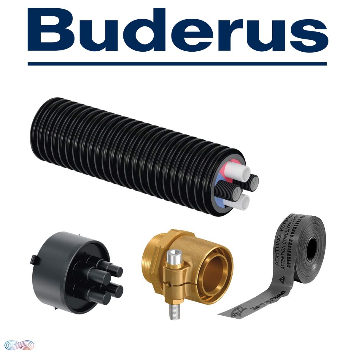 Buderus ECOFLEX Anschlußpaket WP 4xDN25 | 12 Meter"" von Buderus