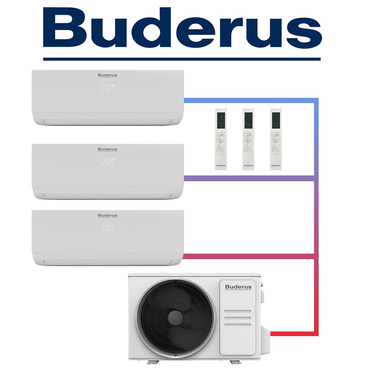 Buderus Logacool Set 2× 2,6 kW & 3,5 kW Wandgeräte + 7,9 kW... von Buderus