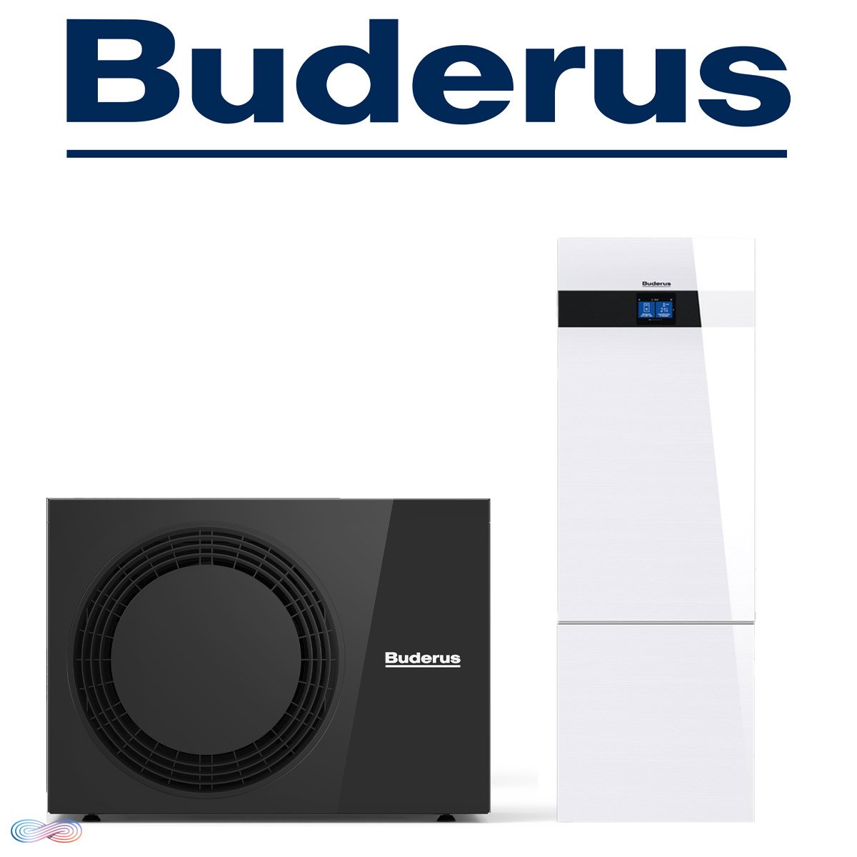 Buderus Luft-Wasser Wärmepumpe SET 9,6 kW | Logaplus M WLW176i AR... von Buderus