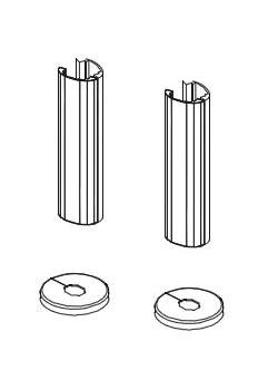 Buderus Rohr- und Fußabdeckung WE-825 BUD für Heizkörper Standkonsolen von Buderus