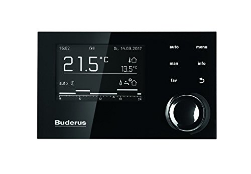 Buderus System-Bedieneinheit RC310 in schwarz mit Außenfühler von Buderus