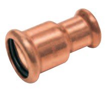 SANHA Pressfitting aus Kupfer Reduziermuffe Nr. 6240, Anschluss:42 x 28 mm von Buderus