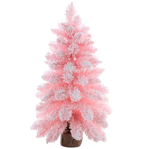 23.6inch Tischplatte Weihnachtsbaum Schnee beflockt Weihnachtsbaum Holz Basis Mini Xmas Tannenbaum für Tisch Schreibtisch Home Christmas Decor|Trees von Budstfee