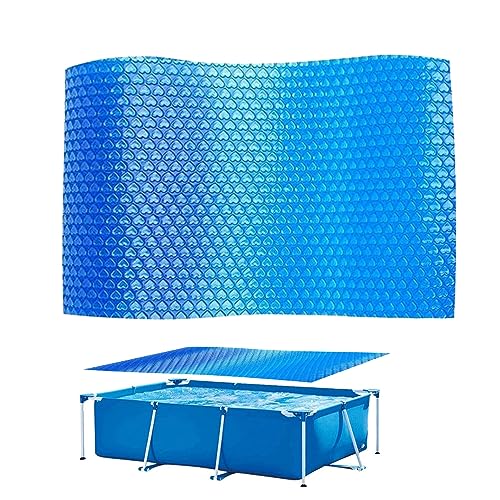 Budstfee Solarpool-Abdeckung 260x160 cm Rechteck Solardecke UV-Pool-Wärme-Konservierungsfilm für Inground Pool und oberirdischer Schwimmbad, Blau, Blau von Budstfee