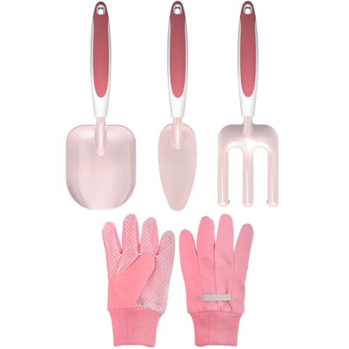 Kids Gardening -Werkzeuge, Kids Gardening Set, 4PCS -Kleinkind -Gartenset umfassen Handschuhe, Schaufel, Rechen, Kindergartenwerkzeuge, kleines Spielzeuggartenset für Jungen und Mädchen von Budstfee