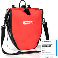 Wasserdichte Fahrradtasche - Schwarz/Rot von Büchel