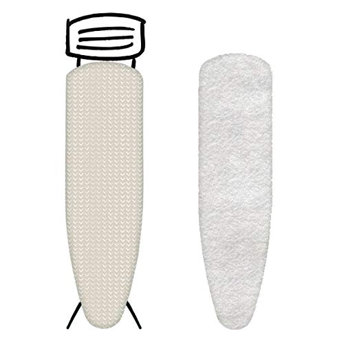 Set | Bügeltischbezug + Molton Unterlage (Größe: S, Farbe: hellgrau) (S) von Buegeltischueberzug.com