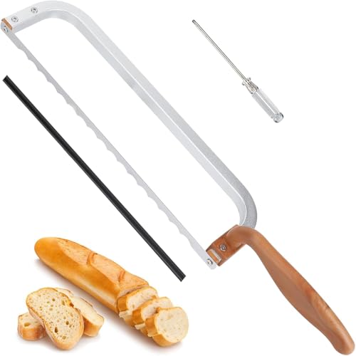 Brotbogenmesser Brotmesser Wellenschliff Brotschneidemesser Scharf Bread Slicer Schneider mit verbessertem Griff, einfaches Schneiden von Sauerteigbrot, Baguettes und Früchten von Buelkmag