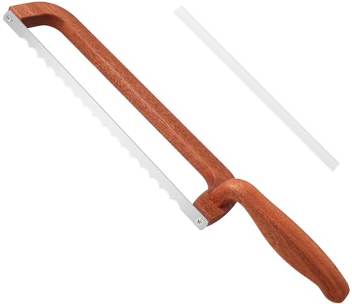 Brotmesser mit holzgriff, Bread Slicer Wellenschneider Sauerteig-Brotmesser-Schneider mit verbessertem Griff, einfaches Schneiden von Sauerteigbrot, Baguettes und Früchten (Sapelli) von Buelkmag