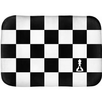 Badematte 60 X 40 cm Karo Schwarzweiß | Buenos New Chess von BuenosNewChess