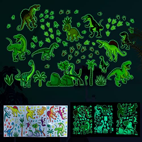 Buer Homie Wandaufkleber für Kinder, Dinosaurier, leuchtet im Dunkeln, von Buer Homie