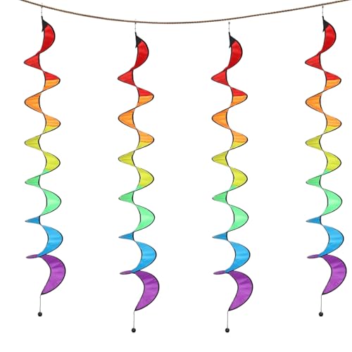 4er Set Spiral-Windspiel Regenbogenfarben | UV-beständig & Wetterfest Für Garten, Terrasse & Camping | Bunte Windspirale Gartendekoration,150cm 4er Set Spiral-Windspiel Regenbogenfarben | UV-beständig & Wetterfest Für Garten, Terrasse & Camping | Bunte Windspirale Gartendekoration,150cm von Buerfu